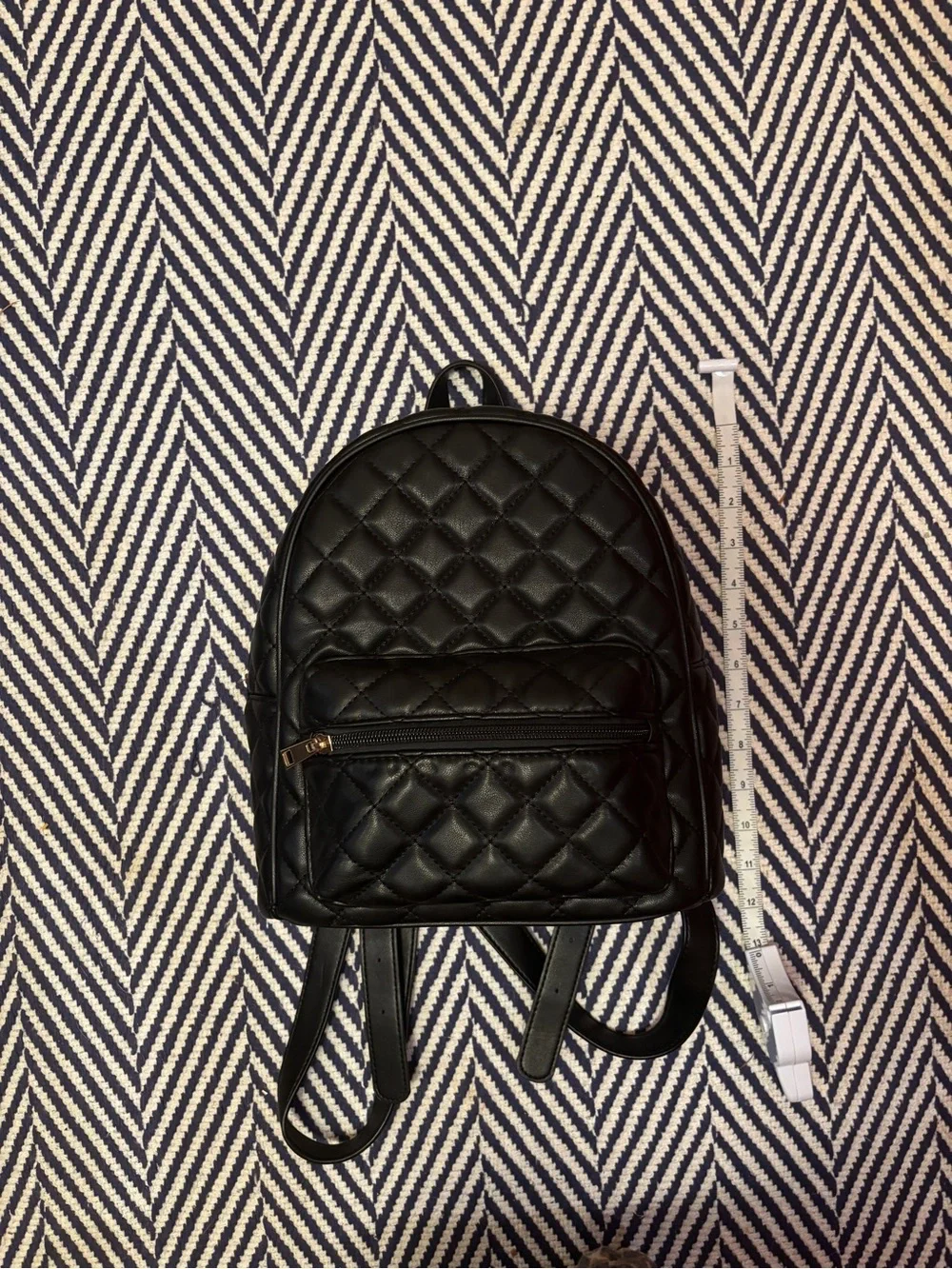 Quilted Black Women's Mini Backpack - Stylish Everyday Bag